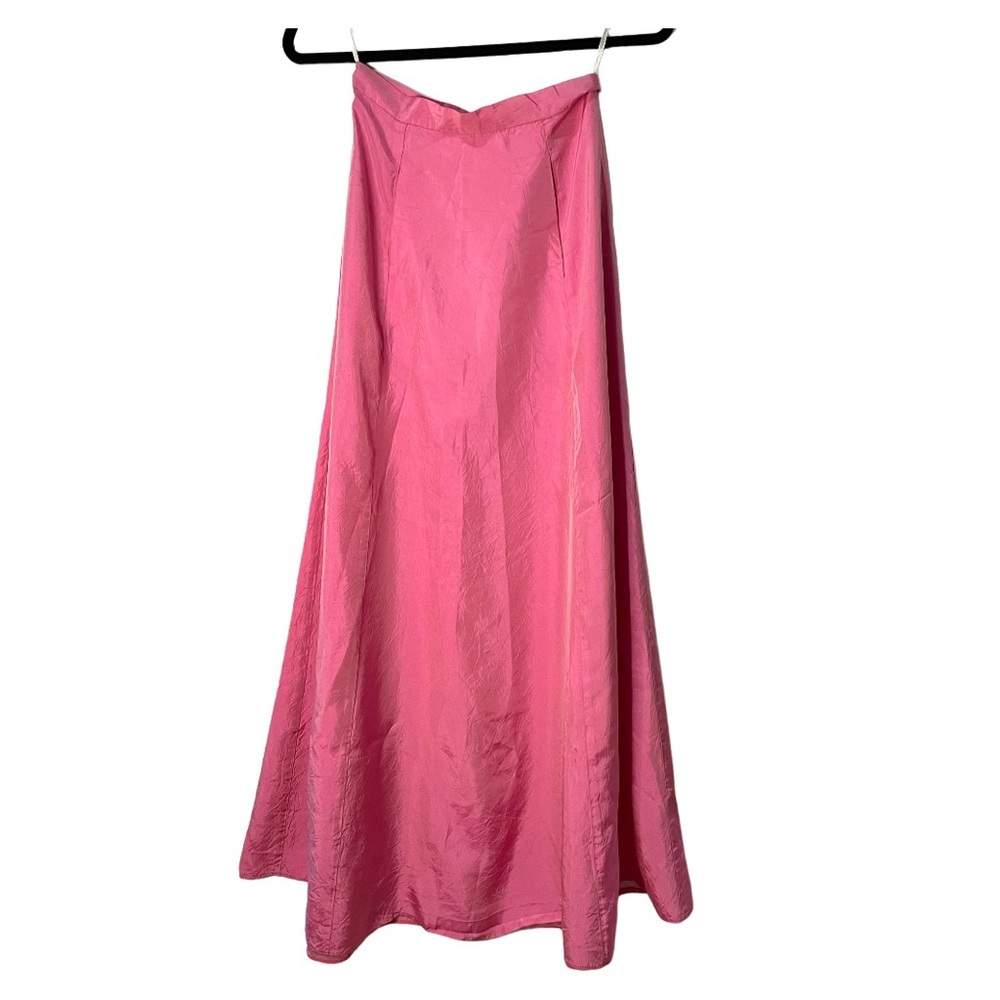 Jessica McClintock Gunne Sax Satin Pink Vintage Maxi Skirt SZ 5
